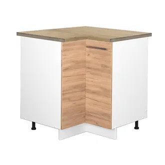 Vicco Armario De Esquina Fame-line, Roble Dorado, 80.5 Cm, Et Roble