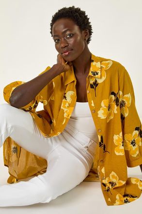 Roman Longline Floral Print Blouse