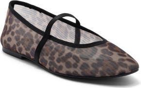 Abound Abigail Mesh Ballet Flat in Brown Dark Leopard at Nordstrom Rack, Size 6.5