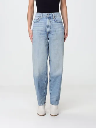A Gold E Jeans wide leg Shaw a vita alta in denim di lyocell e cotone