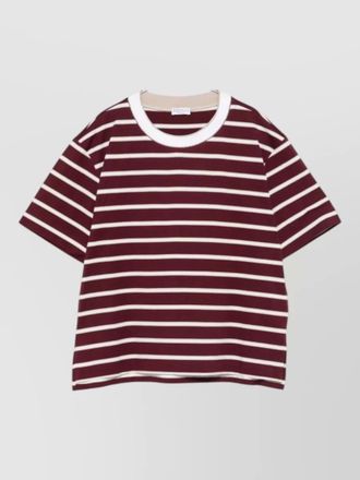 Brunello Cucinelli short sleeve cotton t shirt round neck