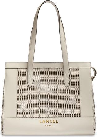 Lancel Cabas Zippe L Jour Animation Ajouree - Dames - Shoppers - Wit - ONE Size - Leer - Tassen
