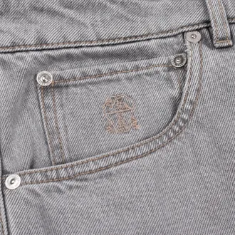 Brunello Cucinelli Light Grey Denim Jeans - Gray