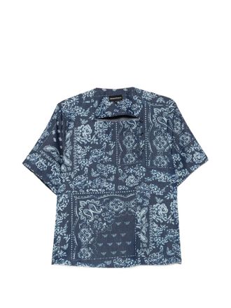 Emporio Armani Womens Floral Print Cotton Top