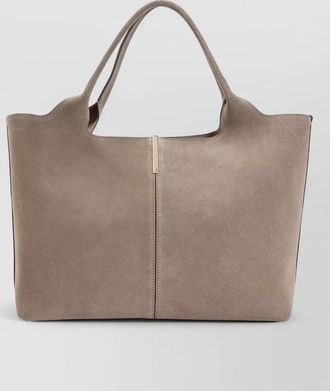 Tod's shopping shoulder bag suede top handles