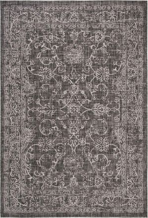 Safavieh Alfombra geom&eacute;trico de polipropileno blanco y negro, 122 x 170 cm