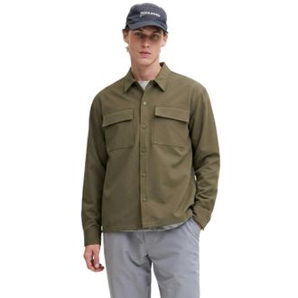 Jack & Jones Jack And Jones Heren Commute effen overhemd met lange mouwen (Krokodil)