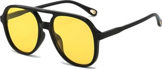 Generic Outdoor Mens Driving Sunglasses Womens Commuting Vacation Beach Sun Glasses(Yellow)