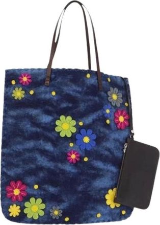 Fendi Pre-owned Tote Bags, female, Blue, Size: ONE SIZE Pre-owned Vintage Tote Bag