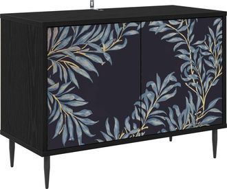 vidaXL Mueble De Tv Dokkum 69 X 33 X 50,5 Cm Roble Negro Vidaxl