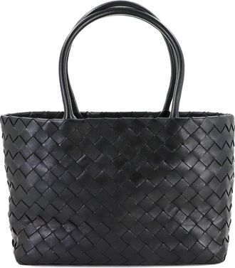 Bottega Veneta Black Intrecciato Handbag Tote Bag (Pre-Owned)