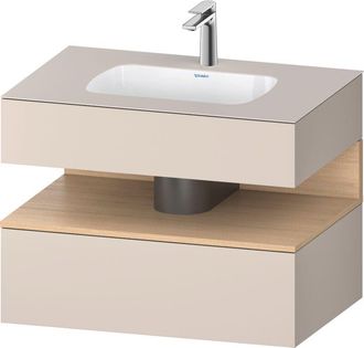 Duravit Qatego Lavabo Encastrado Con Base De Lavabo Consola, - Duravit