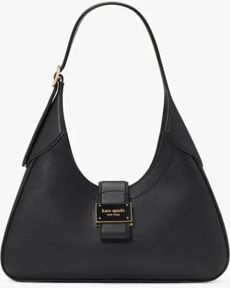 Kate Spade New York Womens Nouveau Small Shoulder Bag - Black Leather - One Size