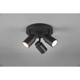 Trio Foco Redondo 3 Focos Orientables Metal Negro Angelo Trio Lighting