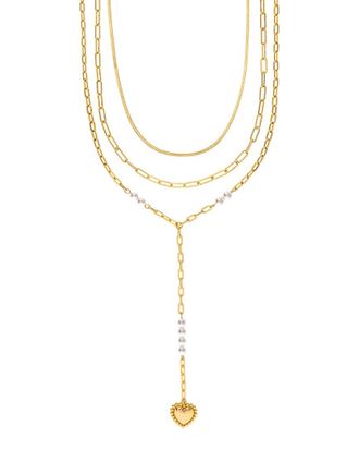 Rivka Friedman 18K Plated 2Mm Pearl Necklace