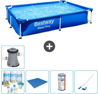 Bestway Piscina Bestway Steel Pro Rectangular - 221x150x43 Cm - 7-piezas S22065