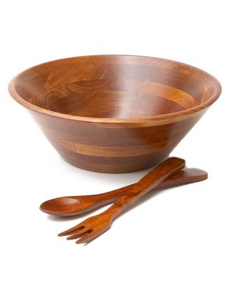 Woodard & Charles 14In Salad Bowl & Servers