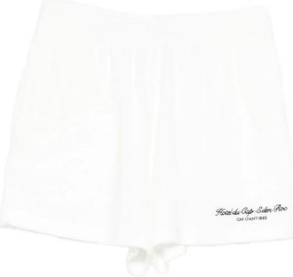 Sporty & Rich x Hotel du Cap Eden Roc Shorts con ricamo - Bianco