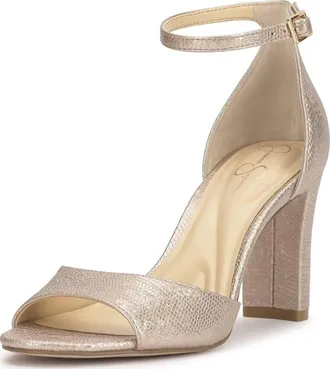 Jessica Simpson Womens Luxcilla Ankle Strap Sandal In Gold