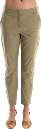 Marella Slim-fit Broeken - Dames - Slim Fit Broeken - Groen - L - Katoen - Broeken