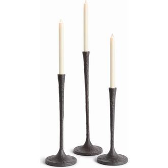 Napa Home & Garden Burke Black Aluminum Taper Holders Set of 3 at Nordstrom