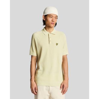 Lyle & Scott Linen Blend Knitted Polo in Luna at Nordstrom, Size Xx-Large
