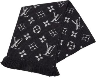 Louis Vuitton Pre-owned Zijden Sjaal - Dames - Vintage Accessoires - Zwart - ONE Size - Leer - Vintage