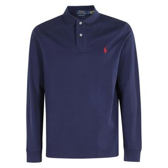 Polo Ralph Lauren Polo a Maniche Lunghe in Mesh - - Tops - Uomo - Blu - S