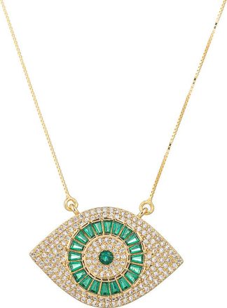 Eye Candy Los Angeles Evil Eye Pendant Necklace in Gold at Nordstrom Rack