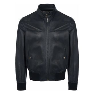 Bally Perforated Leather Jacket - Heren - Jassen - Zwart - Maat: M Leer