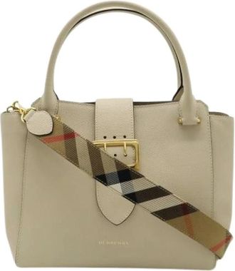Burberry Pre-owned Handbags, female, Beige, Size: ONE SIZE Pre-owned Vintage Handbag