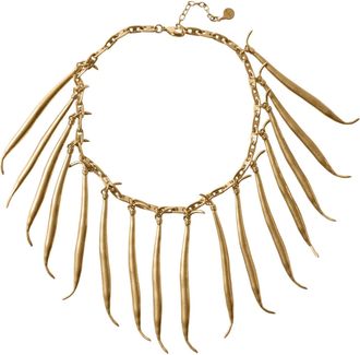 Jacquemus Gold Bean-Shaped Charm Brass Necklace