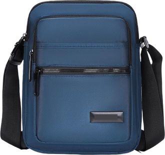Generic Compatible For Mens Fashion Crossbody Bag Multi-Layers Travel Commuting Shoulder Casual(Blue)