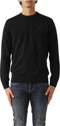 Lacoste Truien & Vesten, Heren, Zwart, S, Wol, Rondgebreide Pullover