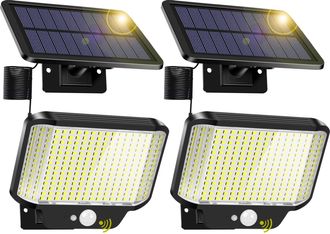 OEM Foco Solar Para Exteriores Con 266 Led, Detector De Movimiento Y Resistente Al Agua (funci&oacute;n Crepuscular)