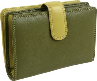 Visconti Quality Ladies Soft Leather PURSE Wallet by Visconti Gift Boxed (Lime Green)
