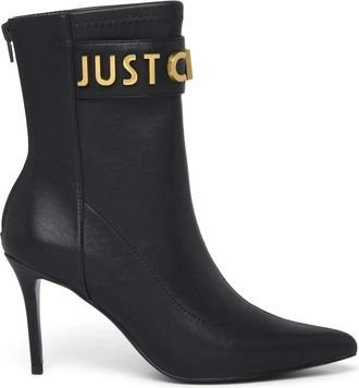 Just Cavalli Enkellaarsjes - Dames - Laarzen met Hak - Zwart - 40 EU - Schoenen
