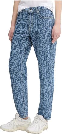 Karl Lagerfeld Relaxed High-Rise Jeans - Dames - Jeans - Blauw - Maat: W28 L32 Katoen