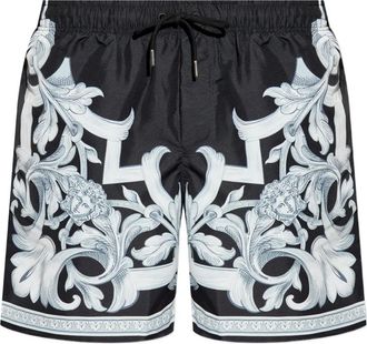 Versace Costume da bagno con stampa barocco - Nero