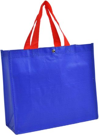 Generic PP Film Coated Woven Shopping Bag for Home Shoppers and Gift Wrapping Use at Supermarkets and Exhibition Events