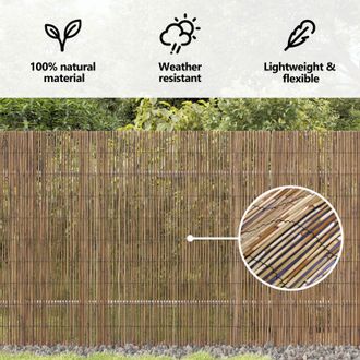 Berkfield Home Garden Reed Fence 500x140 cm in Brown