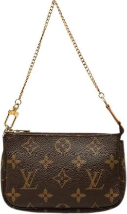 Louis Vuitton Pre-owned Mini Pochette Accessoires - Dames - Vintage Mini Tas - Bruin - ONE Size - Vintage