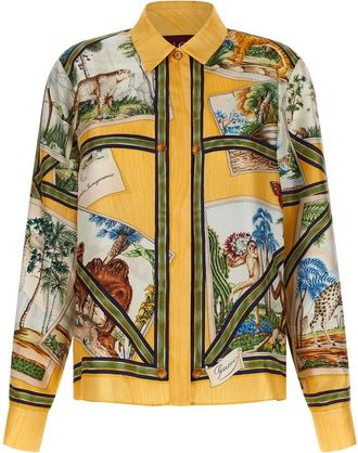 Gucci Overhemden, Dames, Geel, L, Shirts