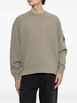 C.P. Company Mens Sweatshirt Lens Beige Cotton Sweatshirts Sweater