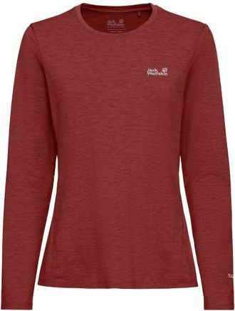 Jack Wolfskin Trail L/S Funktionsshirt f&uuml;r Damen | rot
