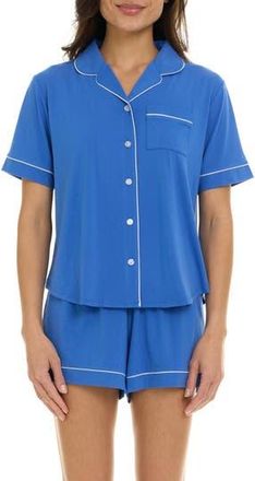 Flora Nikrooz Annie Shirt & Shorts 2-Piece Pajama Set in Sapphire at Nordstrom Rack, Size X-Large