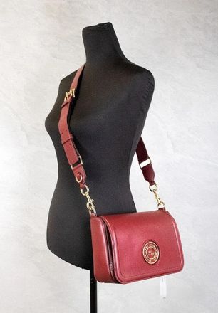 Marc Jacobs Metal Signet Smooth Leather Crossbody Bag - Red