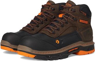 Wolverine Overpass Mid Composite Mens Work Boots Summer Brown : 10.5 D - Medium, Leather