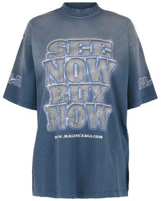 Balenciaga Medium Fit See Now Buy Now Graphic T-Shirt