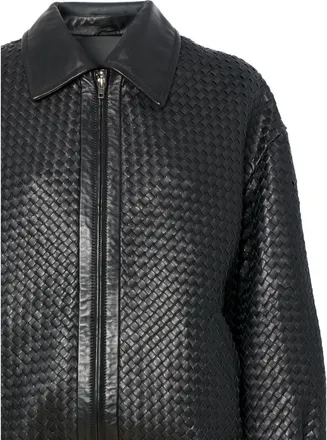 Manokhi Womens Leather Jacket Sara Black